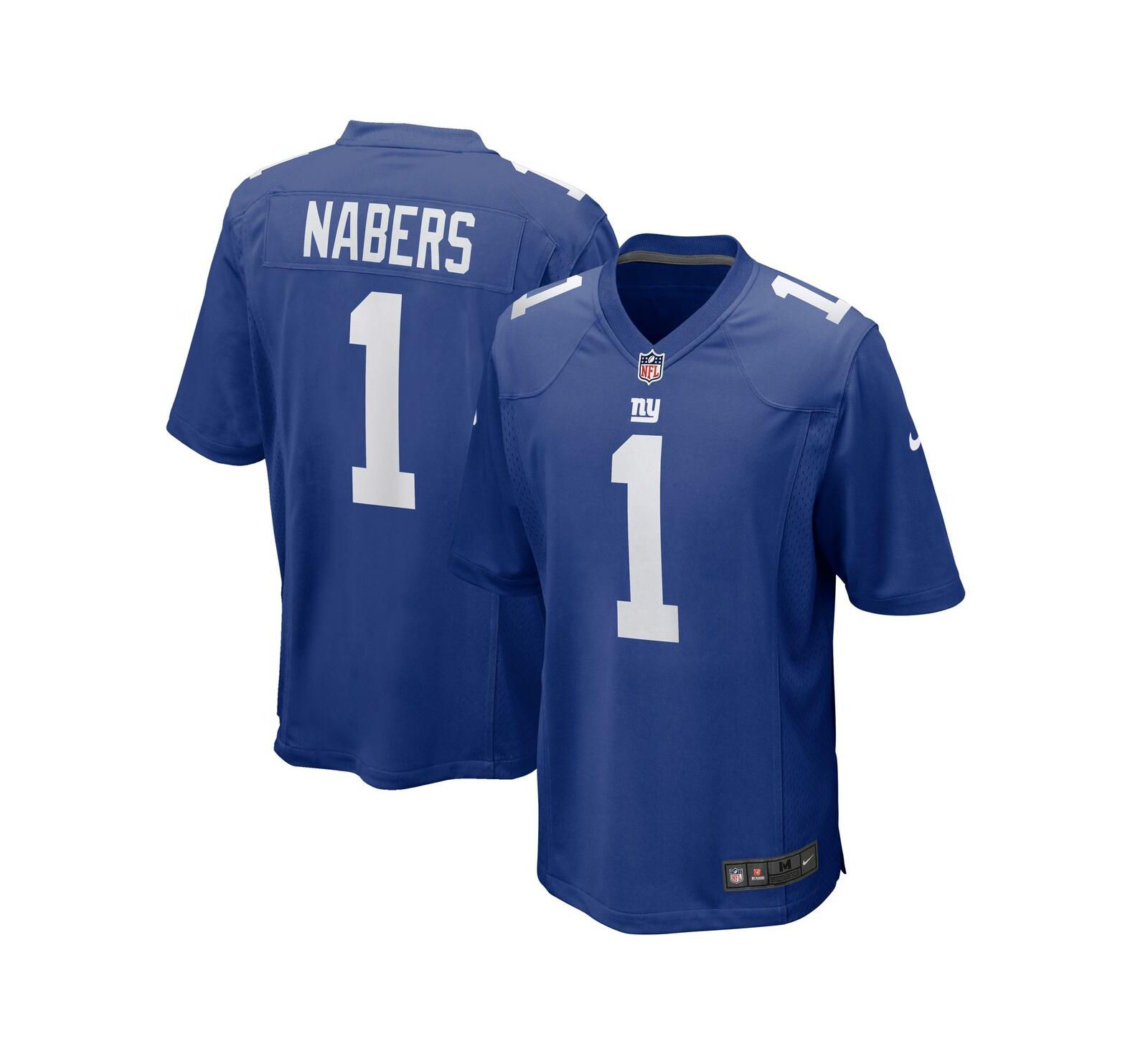 Мужская джерси Nike Royal New York Giants Malik Nabers Player Game