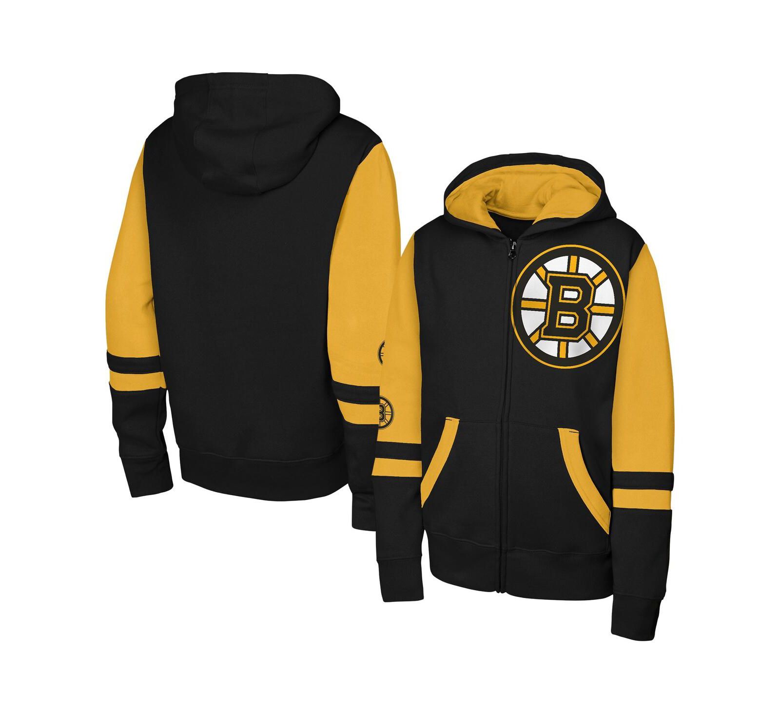 Худи Outerstuff с полной молнией Boston Bruins для мальчиков и девочек Black