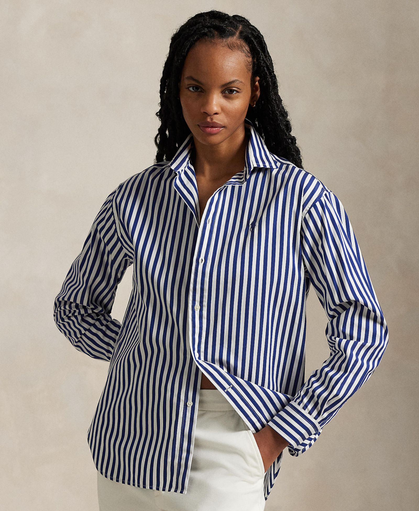 Polo Ralph Lauren Women's Relaxed-Fit Striped Cotton Shirt
