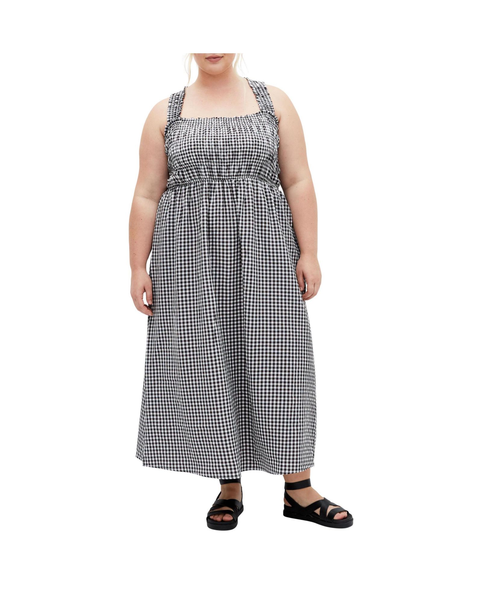 CITY CHIC Женское платье maxi в клетку Gingham