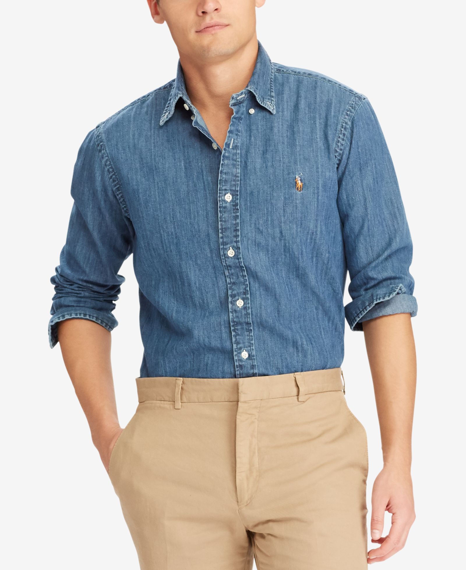 Мужская джинсовая рубашка Polo Ralph Lauren Classic-Fit
