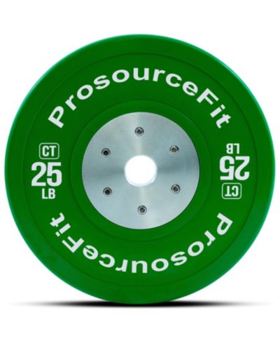 ProsourceFit Color Training Bumper Plate 25 lb, Green