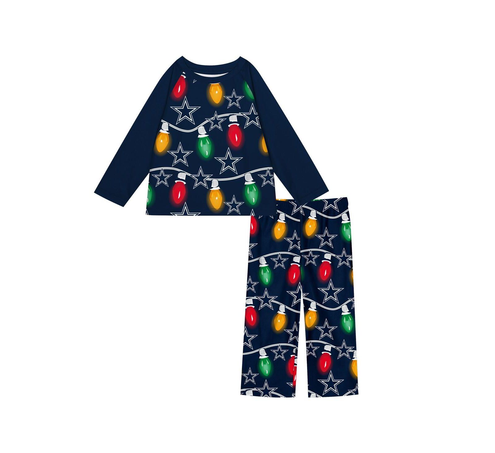 Outerstuff Детский пижамный комплект Garland Holiday с длинным рукавом для Dallas Cowboys