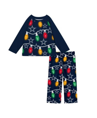 Outerstuff Детский пижамный комплект Garland Holiday с длинным рукавом для Dallas Cowboys