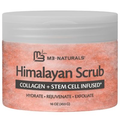 M3 Himalayan Salt Body Scrub Infused with Collagen and Stem Cell Exfoliating Salt Scrub | 16oz