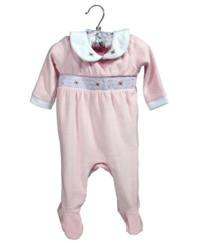 Детский роскошный велюровый комбинезон Rock-a-Bye Baby Boutique Smocked Footed
