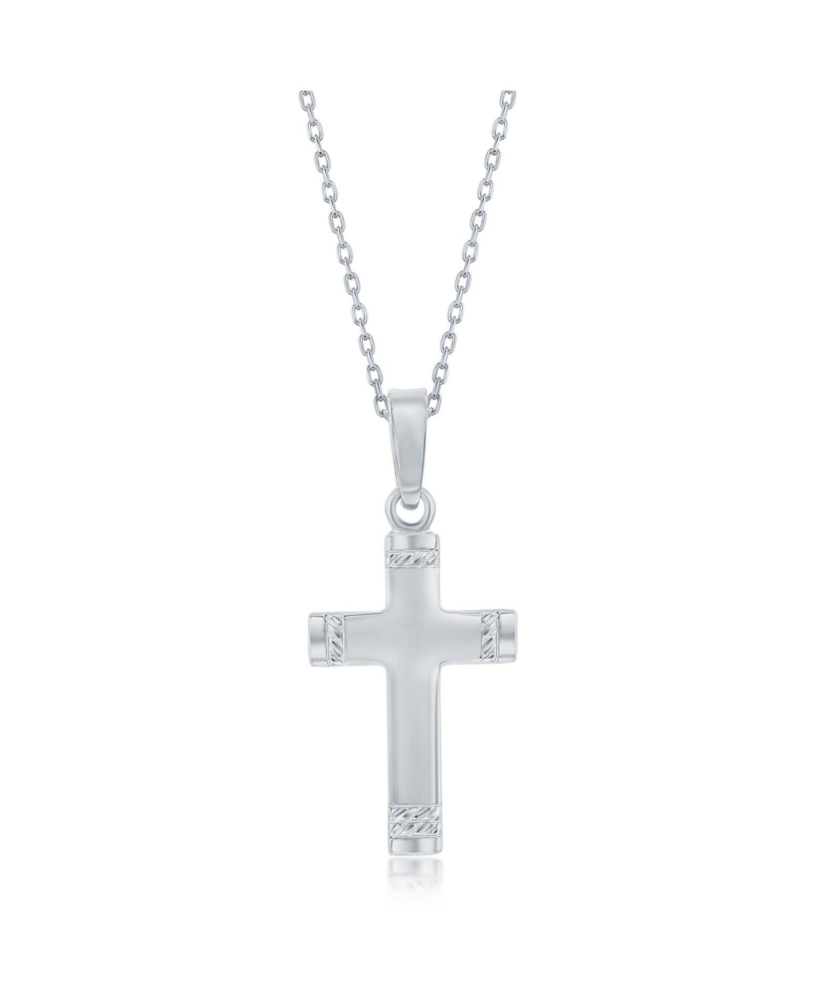 Подвеска Simona Sterling Silver Textured Cross