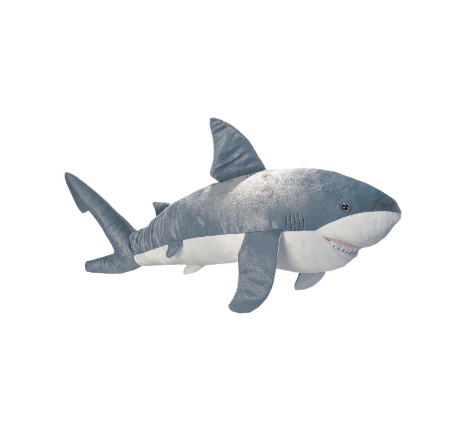 Wild Republic Cuddlekins Jumbo Great White Shark Stuffed Animal, 30 Inches