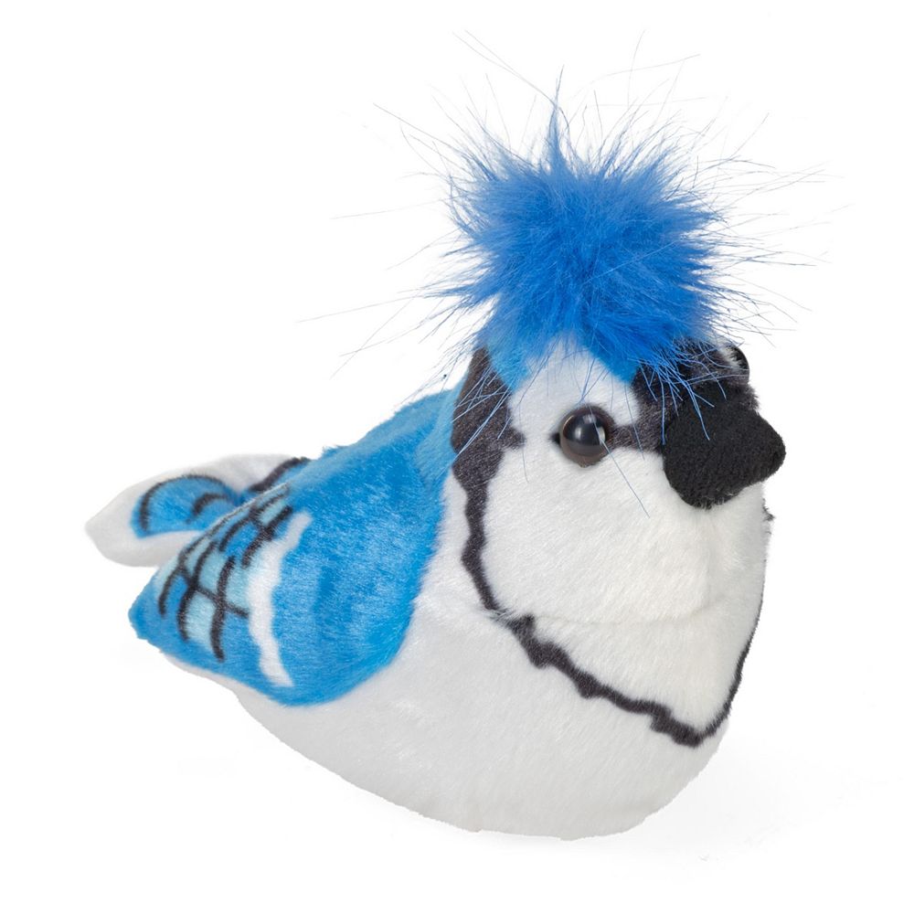 Плюшевая птица Wild Republic Audubon Blue Jay с аутентичным звуком птицы, мягкая игрушка, игрушка для детей и бердвотчеров, 5 Inches