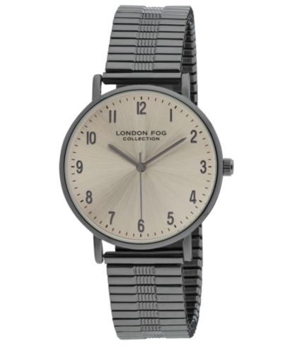 Унисекс часы London Fog Baldwin Black Link Alloy, 37mm