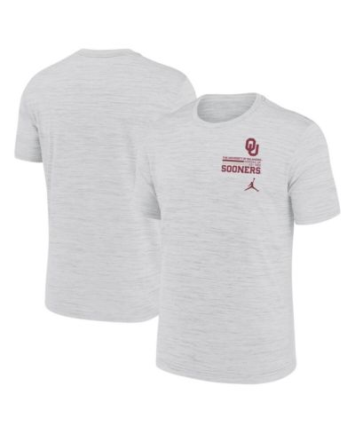 Мужская футболка Jordan Oklahoma Sooners Velocity Stacked Performance, белая
