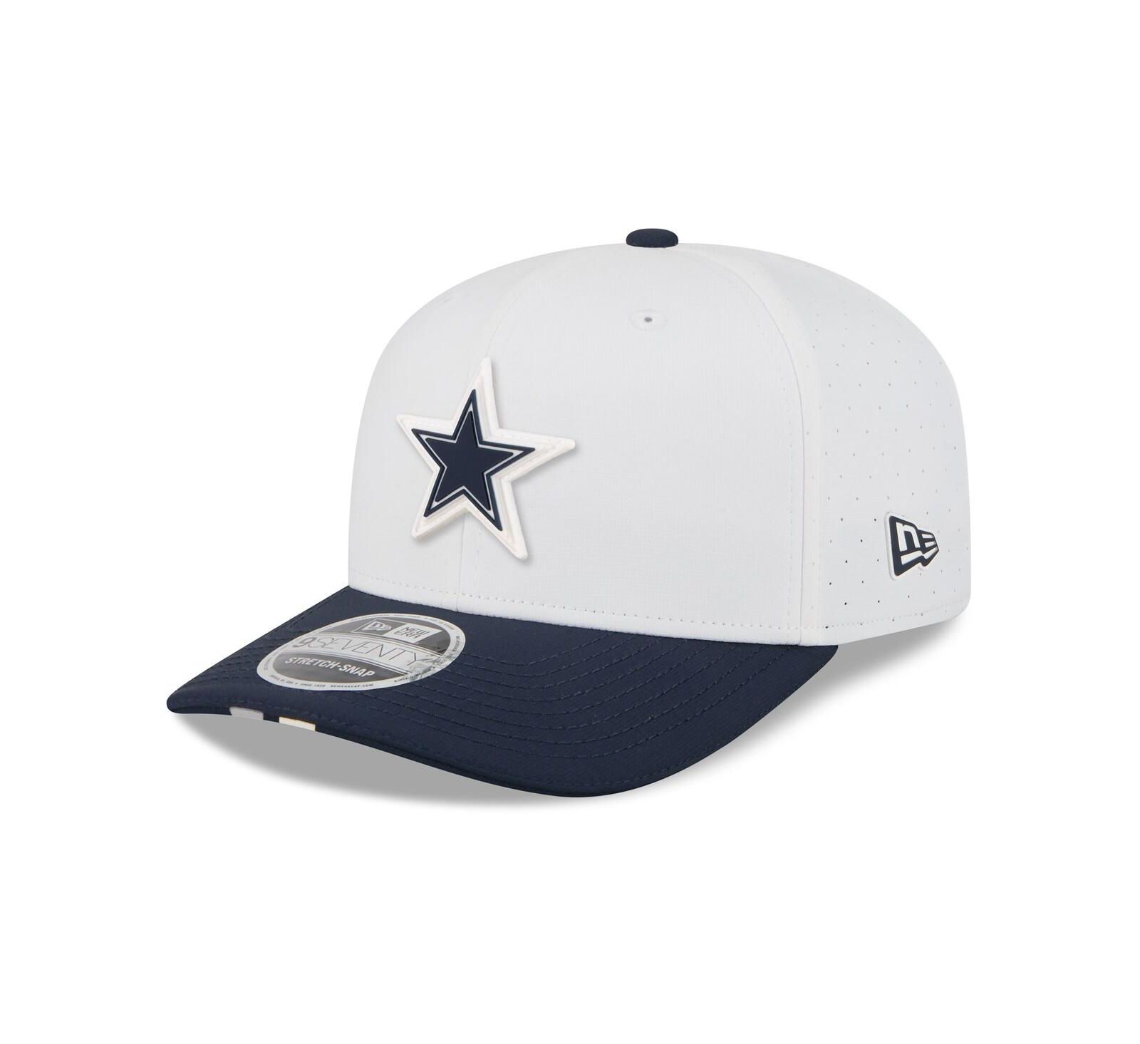 New Era Мужская белая/темно-синяя кепка Dallas Cowboys 2025 NFL Training Camp 9SEVENTY Adjustable