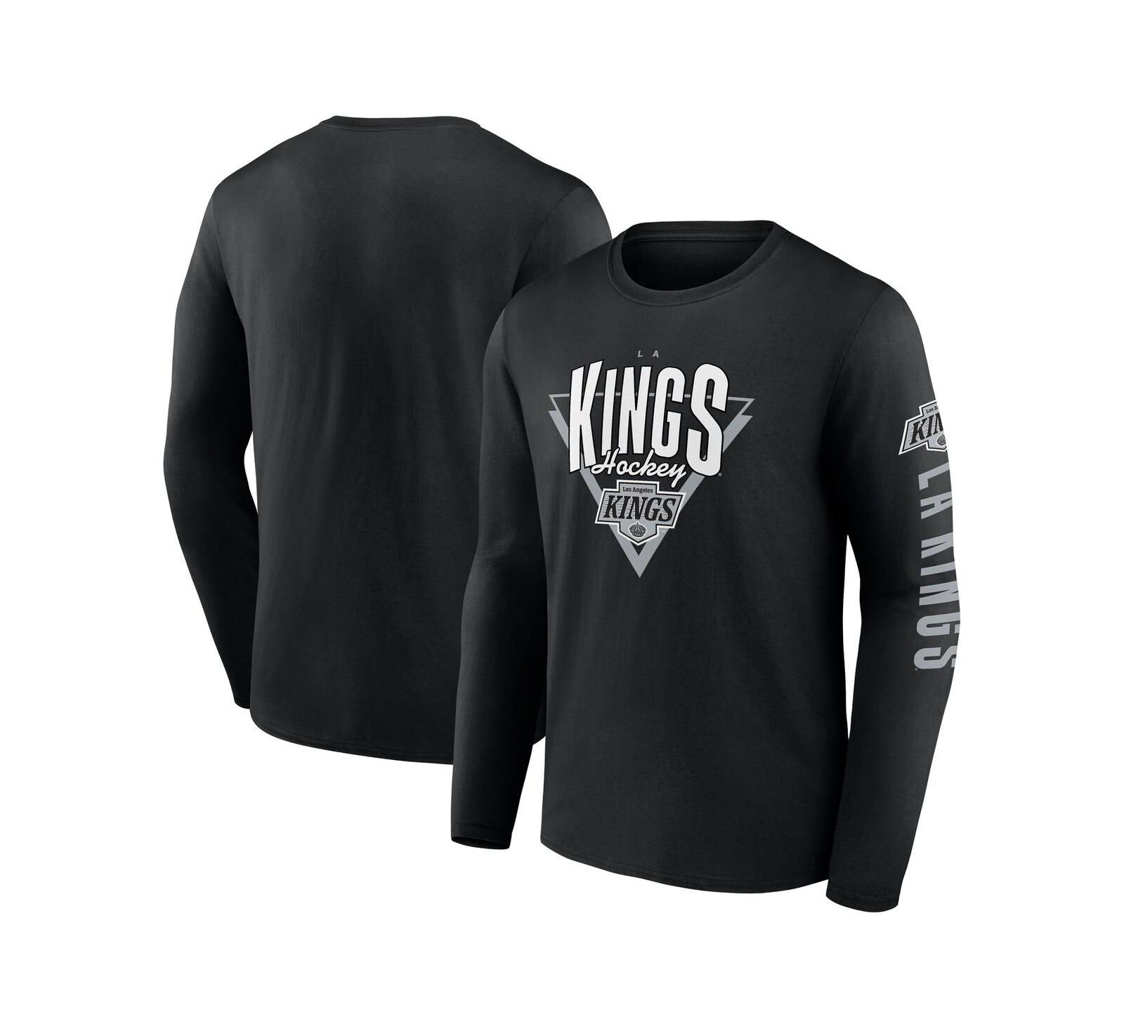 Fanatics Мужская футболка Los Angeles Kings Headline с длинным рукавом черная