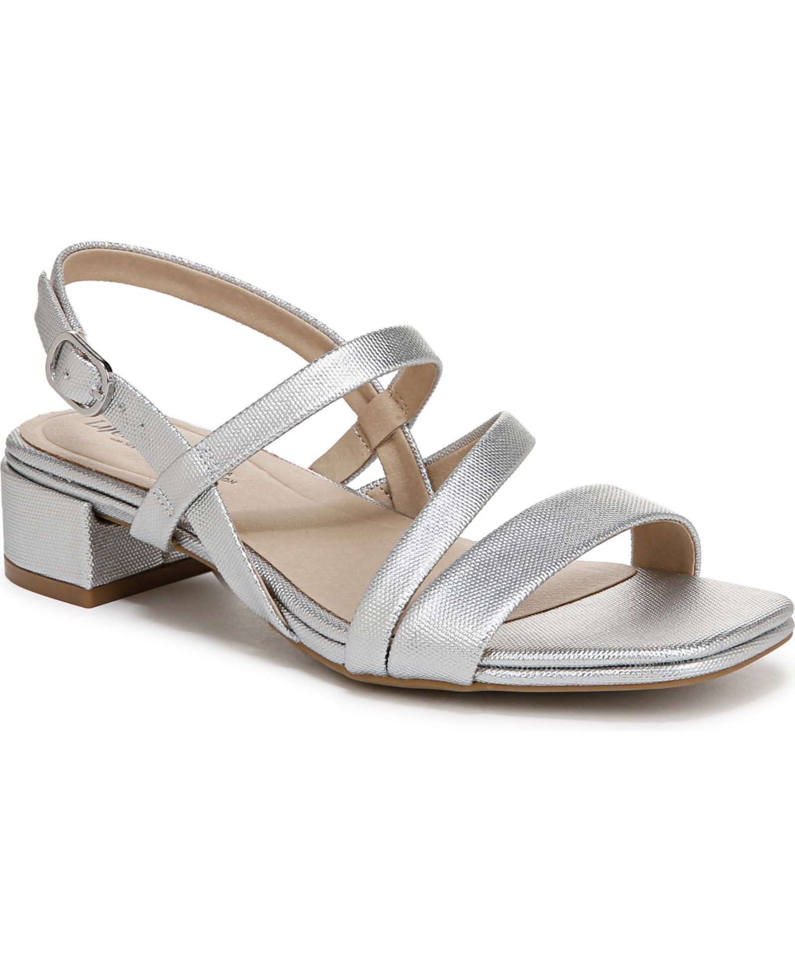 LifeStride Women's Janet Square Open Toe Slingback Dress Sandals