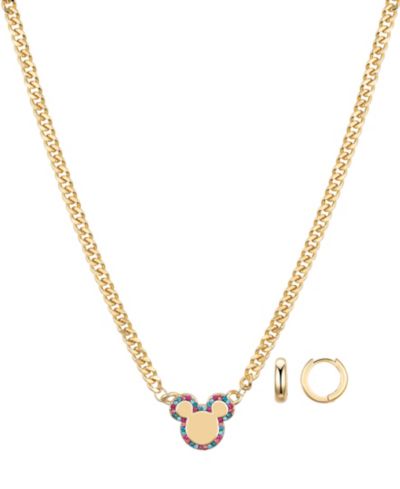 Комплект из ожерелья и серег Disney Mickey Mouse Crystal Multi Color
