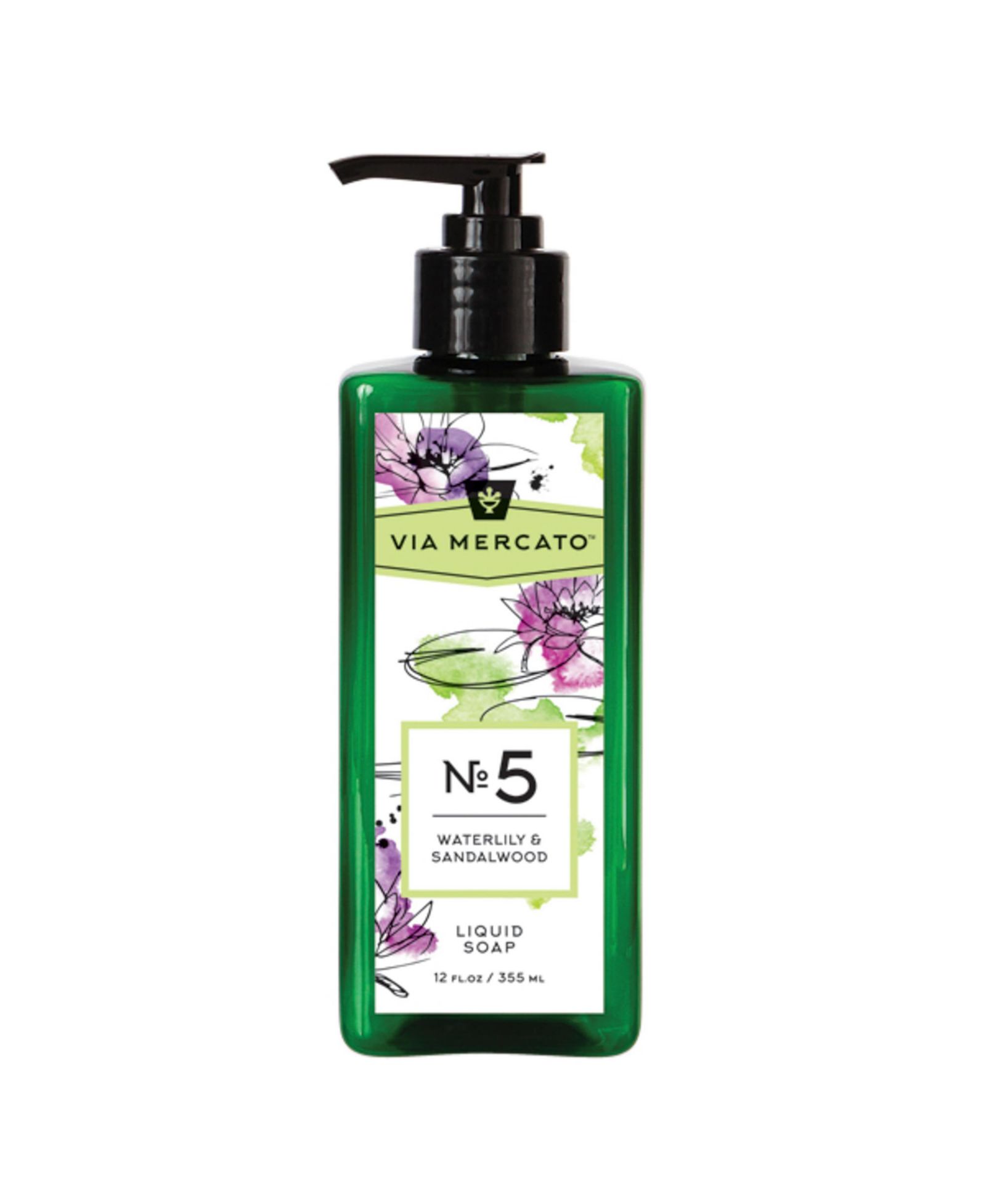 European Soaps Via Mercato Liquid Hand Soap, 12 Fl Oz, No. 6 - Fig, Orange Blossom & Cedarwood