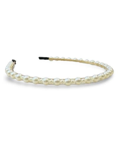 Тонкий украшенный ободок White Pearl