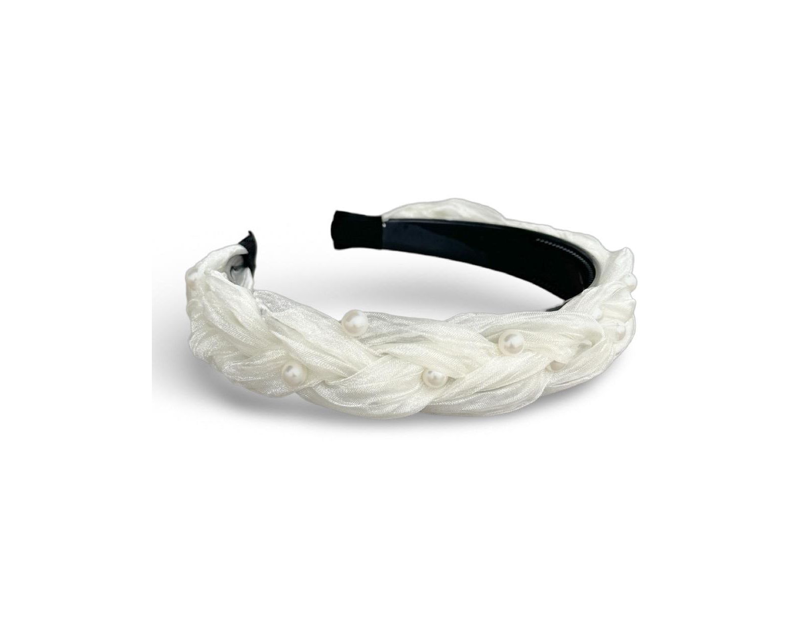 Headbands of Hope ободок Blushing Braid - White Pearl