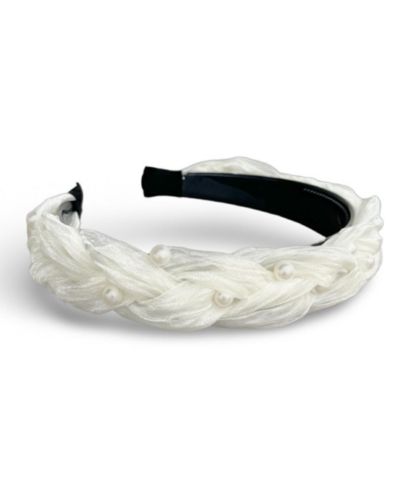 Headbands of Hope ободок Blushing Braid - White Pearl