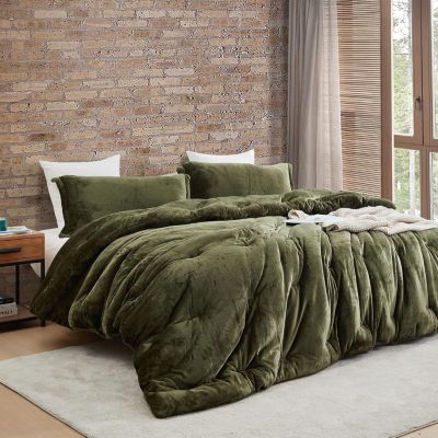 Thicker Than Thick - Coma Inducer Comforter  Set - Standard Plush Filling - Winter Moss , California King