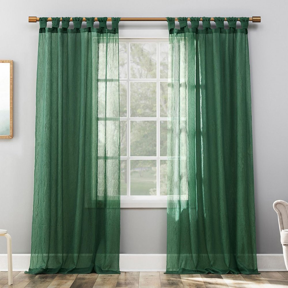 Прозрачная штора Krista Holiday Twist Tab Sheer Tab Top Curtain Panel