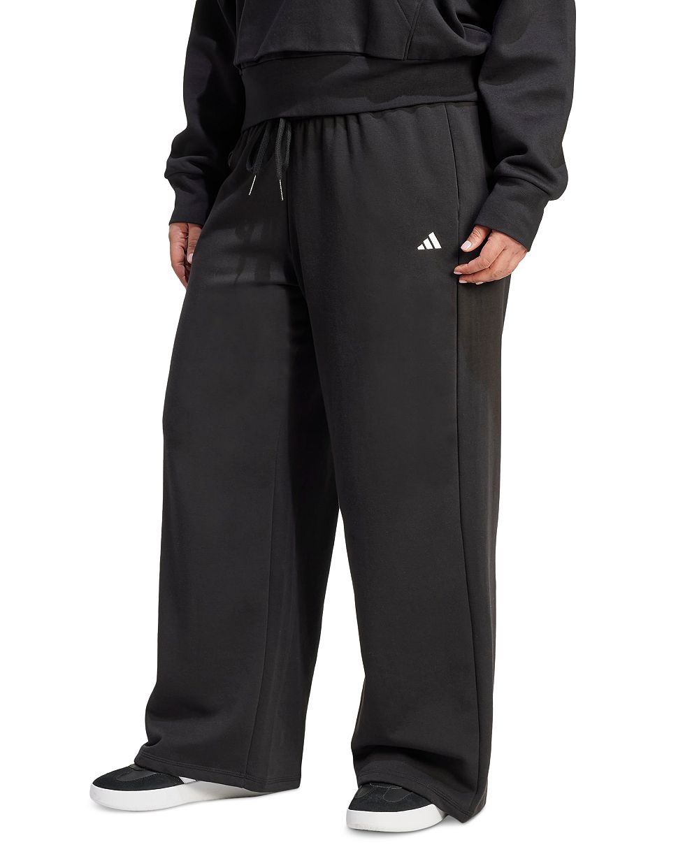 adidas Plus Size Essentials флисовые спортивные брюки с завышенной талией