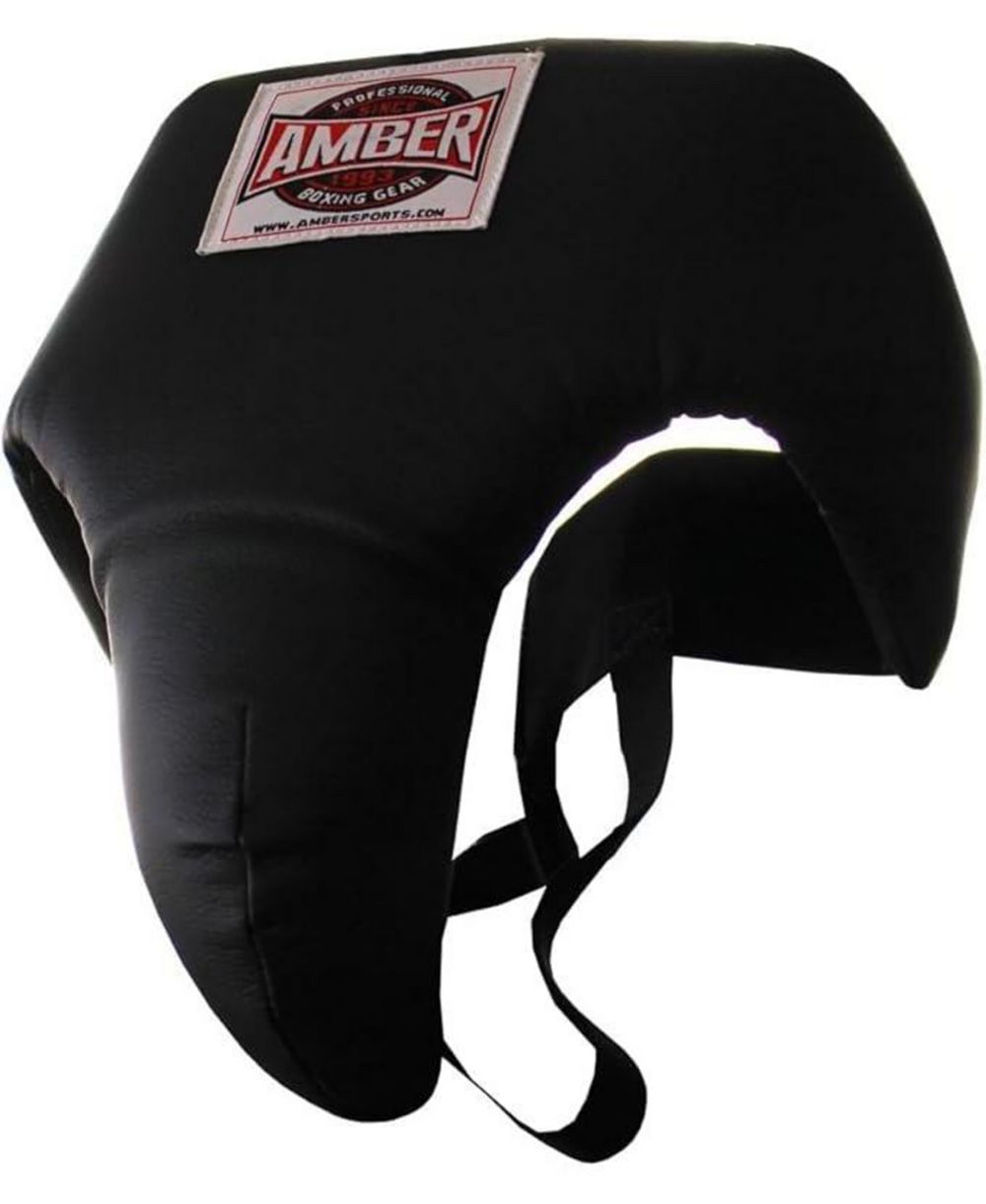 Amber Sports Deluxe Boxing MMA Groin Abdominal Protector - Comfortable Ultimate Protection for Contact Sports - Perfect for Gym & Workout Use (Large)