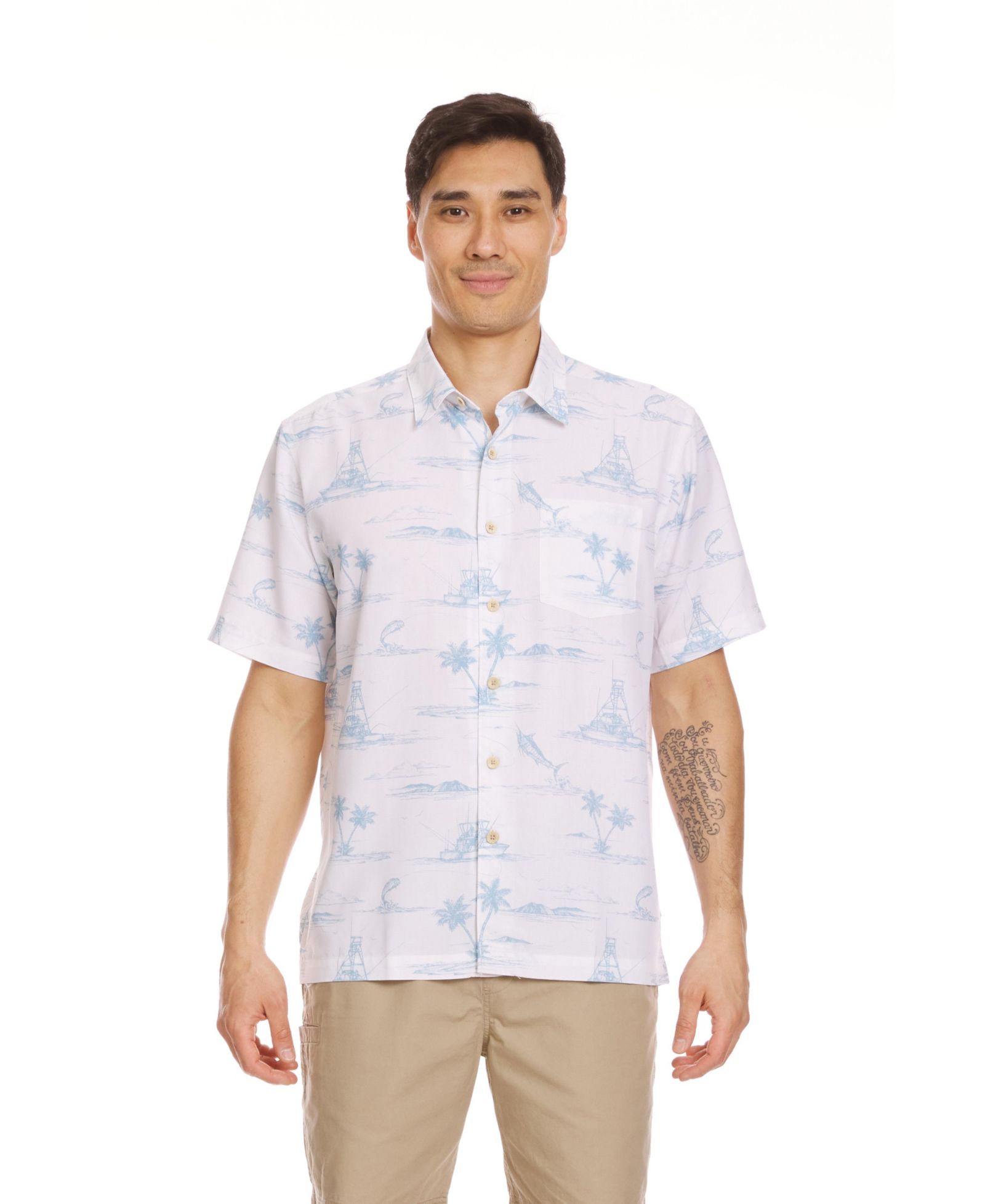 Мужская рубашка Quiksilver Waterman Men's Paradise Found Woven