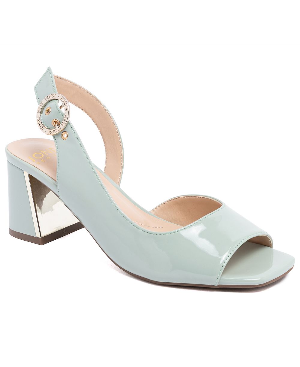 Jones New York Women's Ondree Peep Toe Block Heel Slingback Sandals