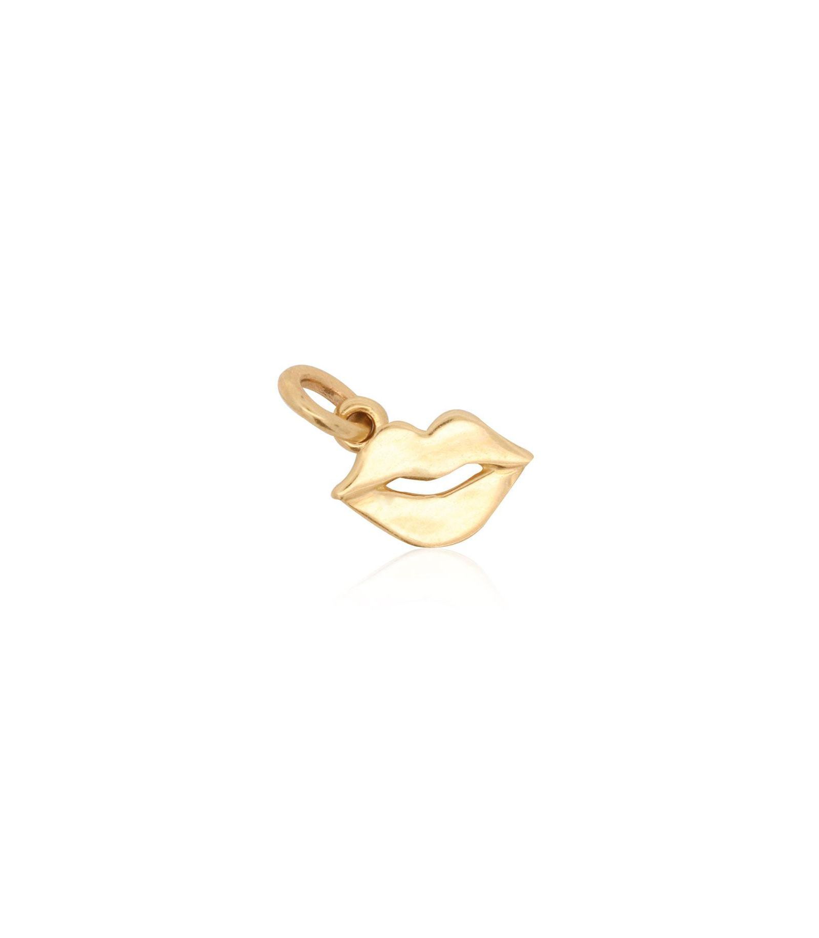 The Lovery Mini Gold Lip Charm 14K Gold