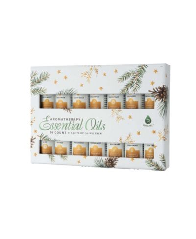 PURSONIC Essential Oils Christmas Gift Set – 14-Piece Aromatherapy Collection
