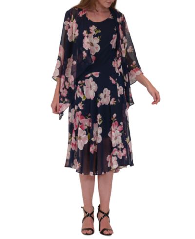 Robbie Bee Plus Size цветочное шифоновое платье с открытым передом