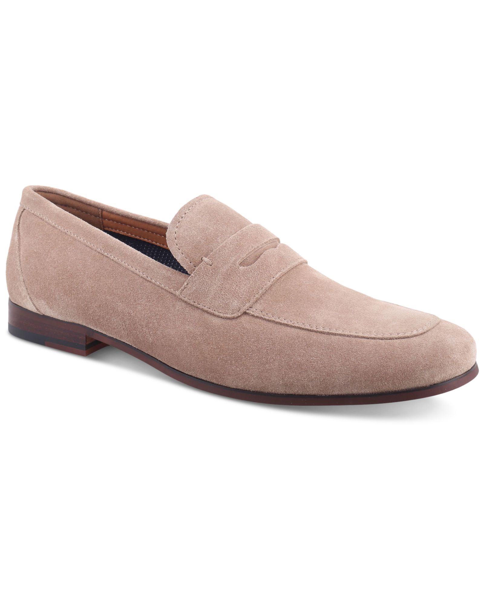Bar III Men's Genuine Suede Slip-On Penny Loafer
