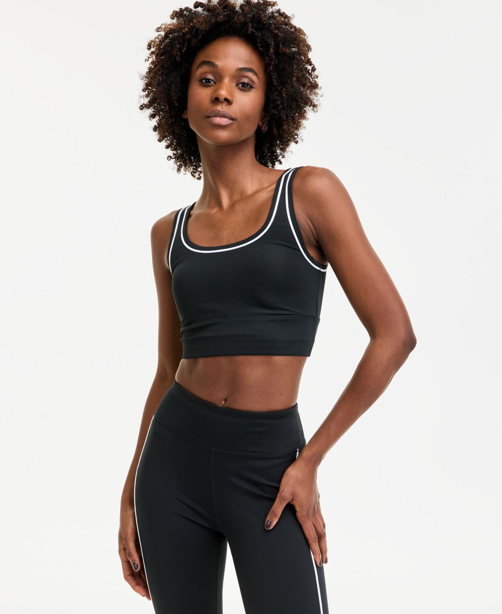 ID Ideology Women's Compression Piping Sports Bra, Exclusively at Macy's