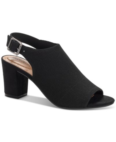 Ботильоны Style & Co Women's Peyyton Slingback Knit Dress Block Heel Shooties
