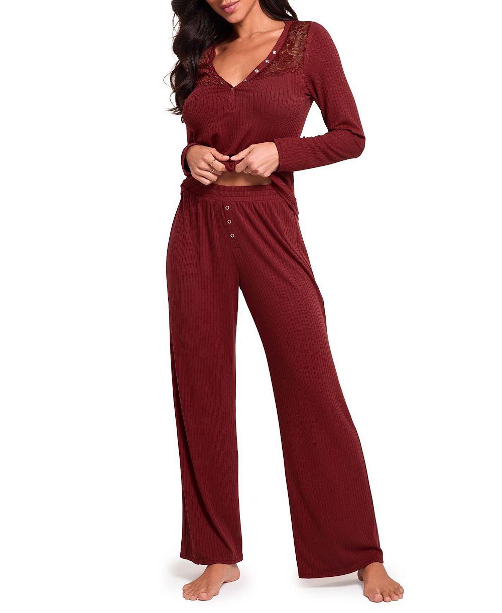 Adore Me Women's Zahra Long Sleeve Top and Pants Pajama Set