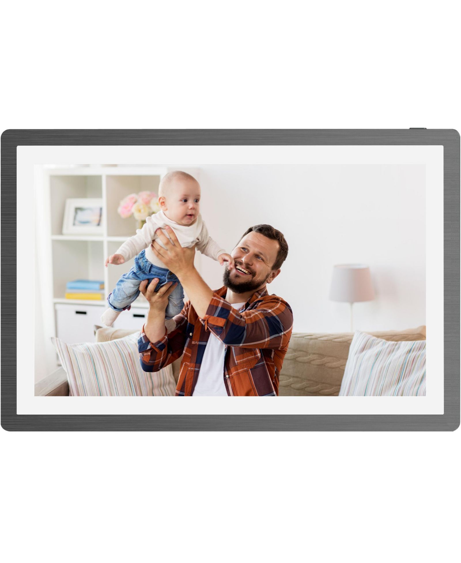 Impecca 15.6” Smart Digital Photo Frame with Wi-Fi, 2GB Ram + 16GB Built-in Storage, Micro SD Support, Touchscreen Display