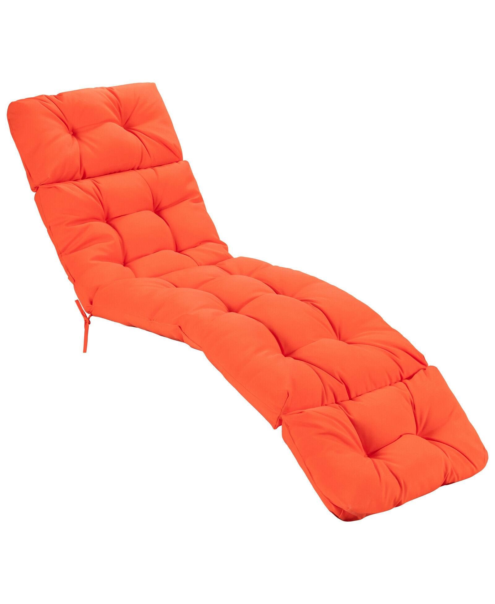 GOUUN Outdoor Lounge Chaise Cushion with String Ties