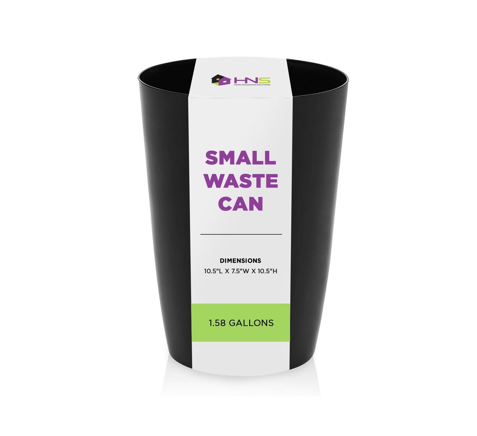 Small Trash Can with Open Top for Compact and Tight Spaces – 1.58 Gallon Capacity