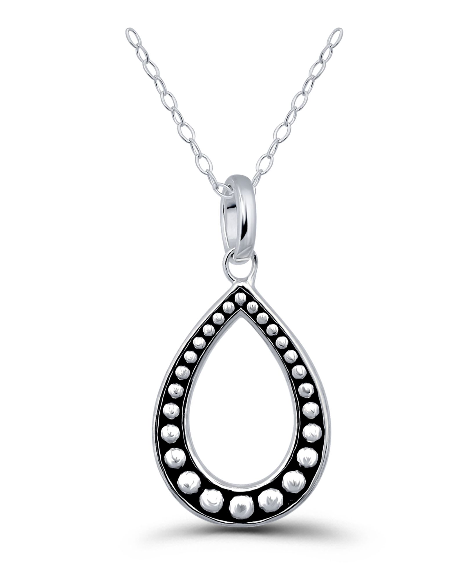 Подвеска Macy's Oxidized Beaded Tear Drop
