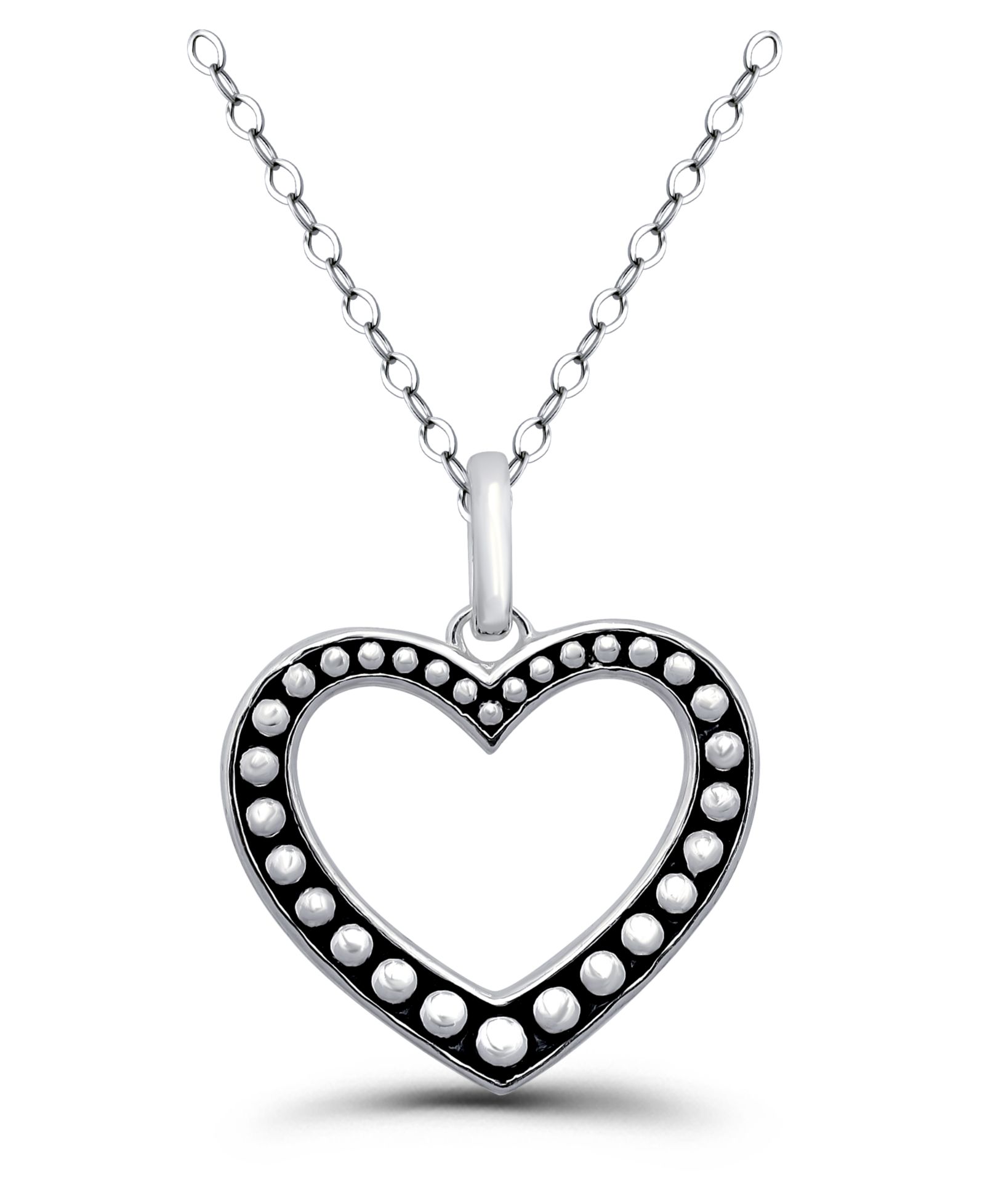 Подвеска-кулон Macy's Oxidized Beaded Open-Heart