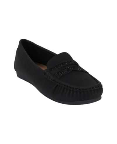 GC Shoes Women's Eagle Embellished Driving Moccasin Loafers