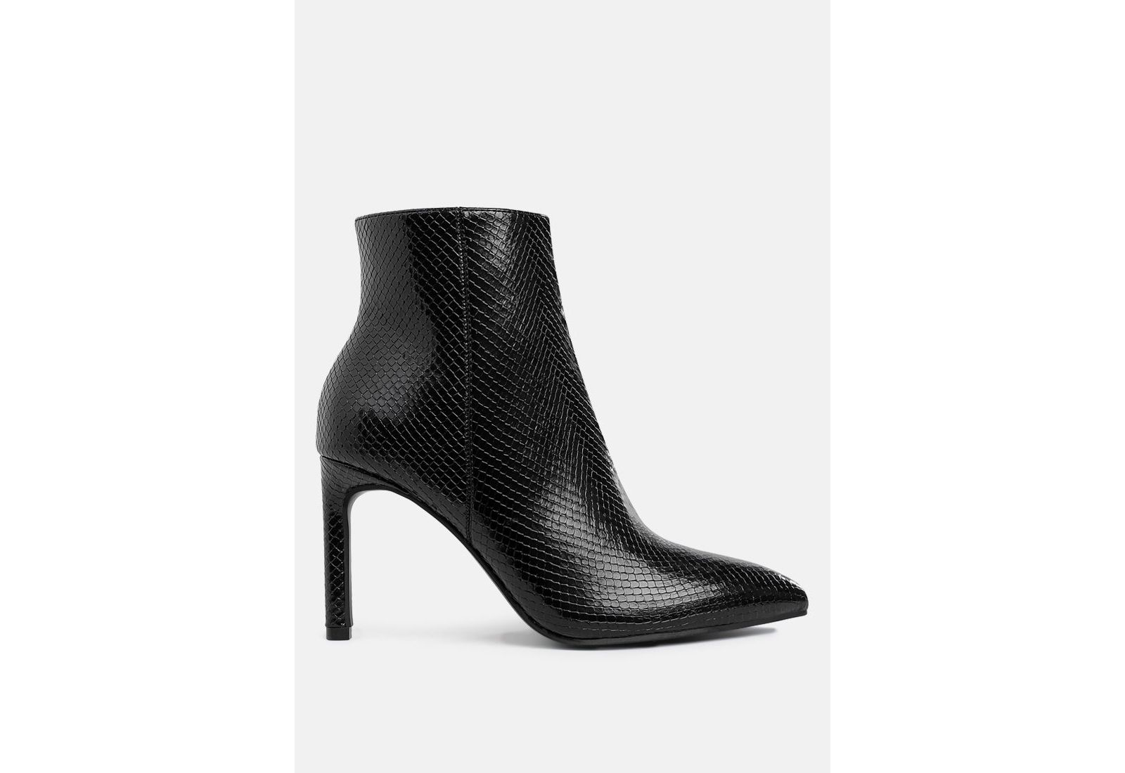 London Rag Womens Tatria Textured Stiletto Heel Ankle Boots