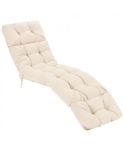 GOUUN Outdoor Chaise Lounge Cushion with String Ties