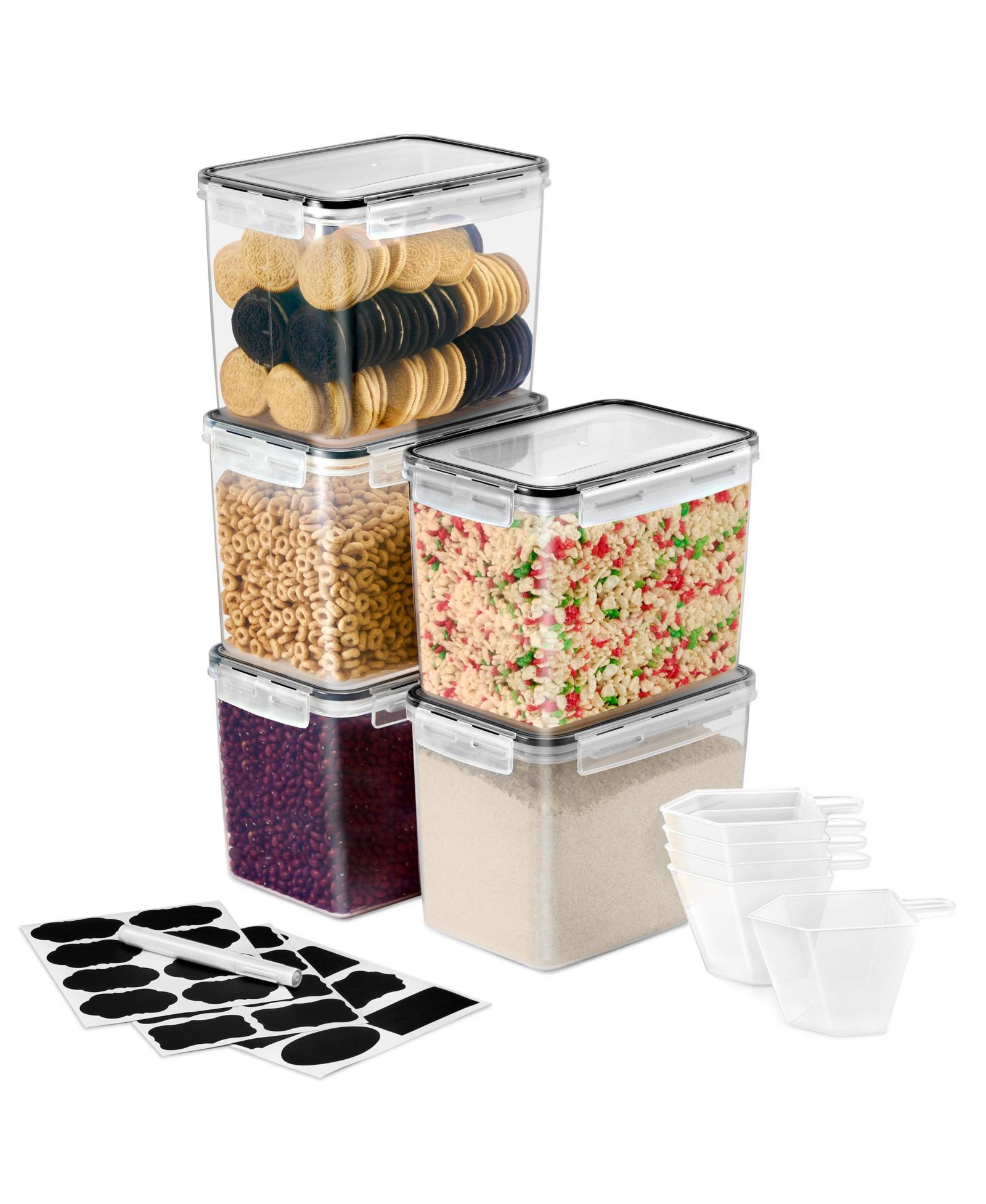 Sorbus 5 Pack (121oz/15cups) Airtight Food Storage Containers with Lids