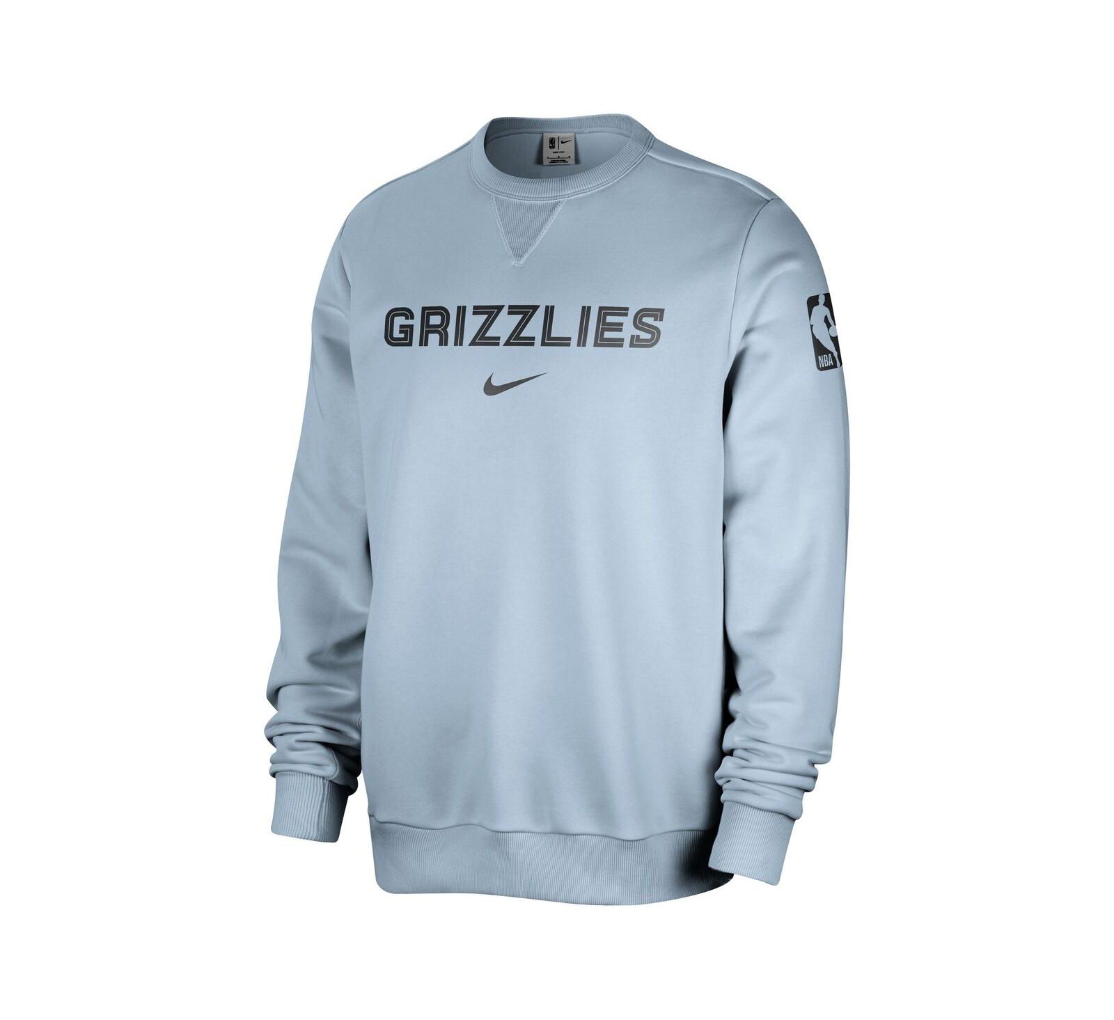 Nike Men's Light Blue Memphis Grizzlies Courtside Standard Issue Performance Pullover Sweatshirt