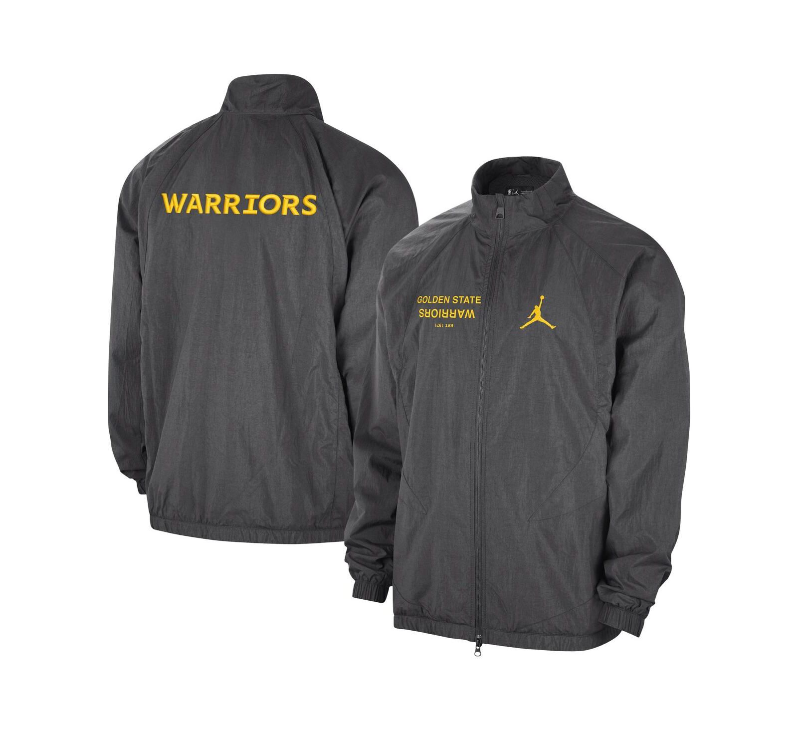 Jordan Men's Gray Golden State Warriors Courtside Statement Edition Jumpman Jam Full-Zip Jacket
