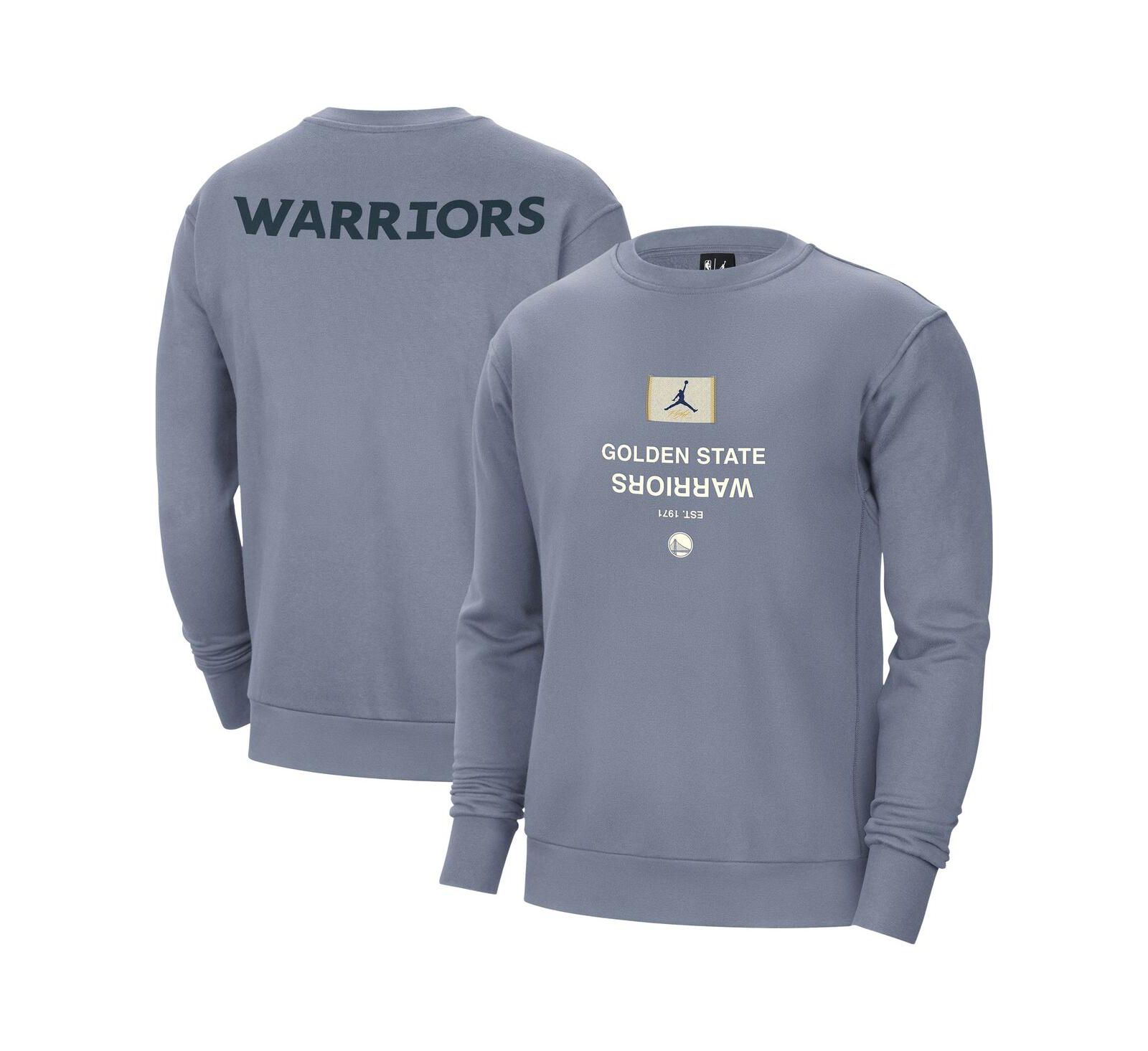 Jordan Мужская толстовка pullover Blue Golden State Warriors Courtside Statement Edition
