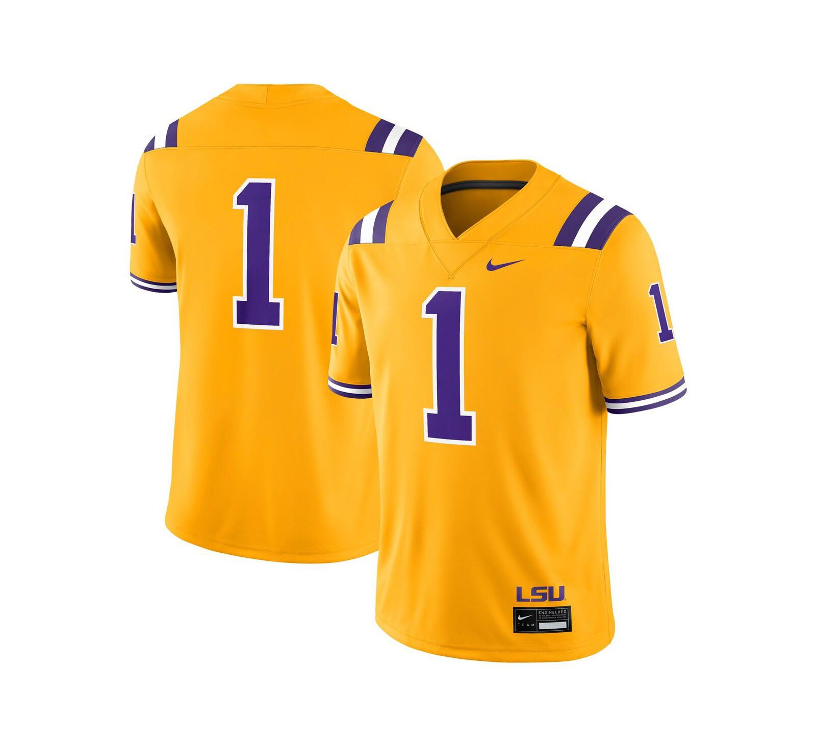 Nike Men's 1 Gold LSU Tigers Alternate Game Jersey