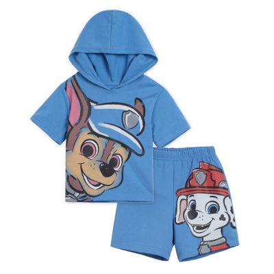 Детский худи Paw Patrol с логотипом и шорты из футера